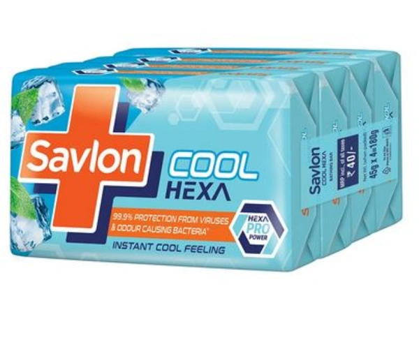 Savlon Cool Hexa Soap 45g (Pack of 4) - 180 gm